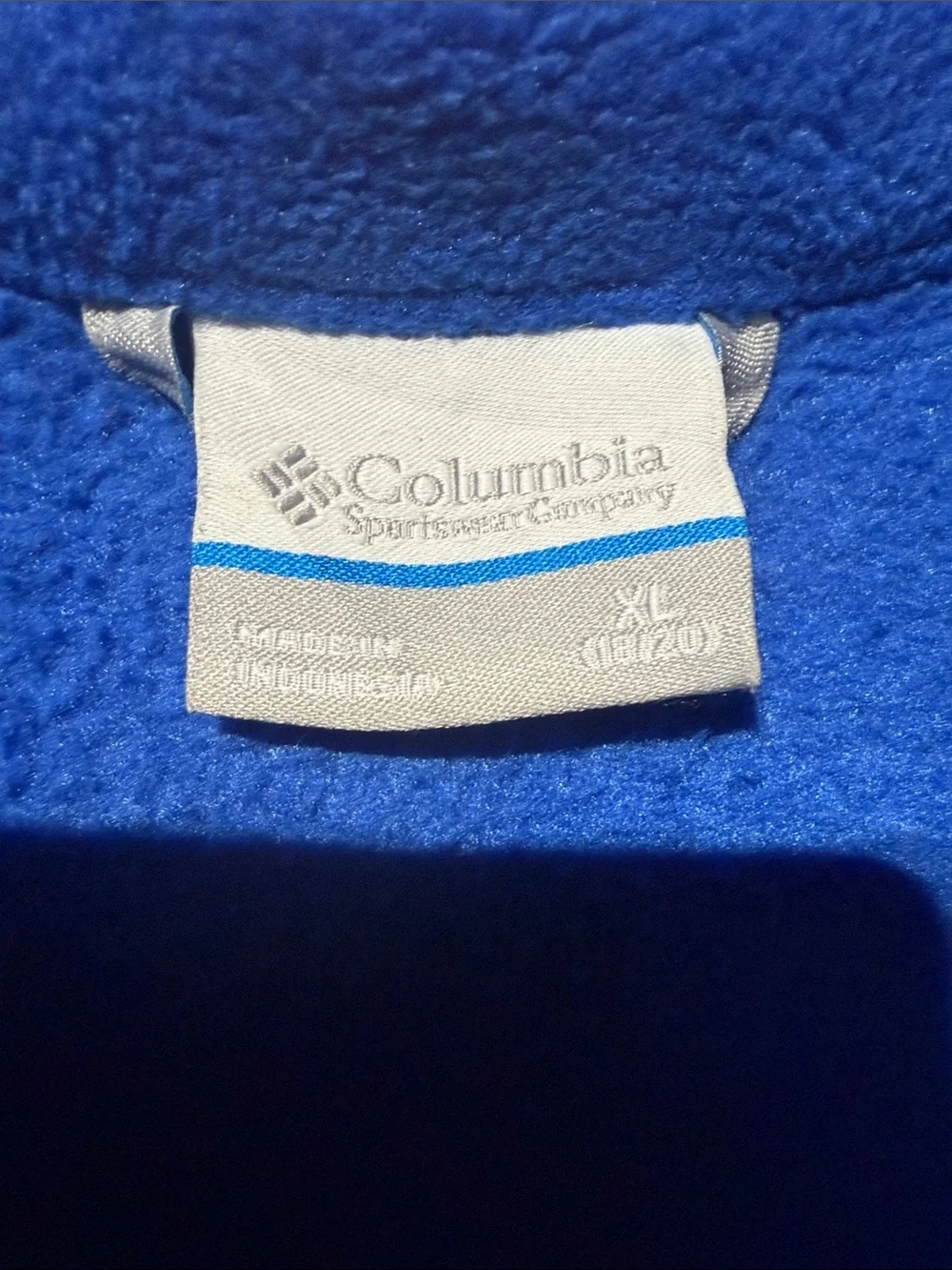 Columbia Blue and Black Lightweight Zip Fleece Jacket